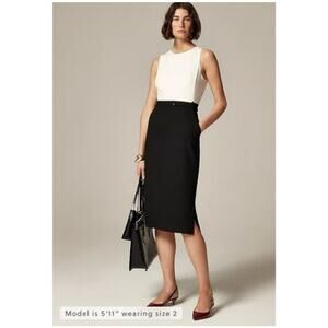 J. Crew Simone Midi Dress in Italian Stretch Merino Wool Blend